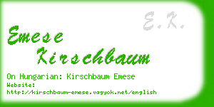 emese kirschbaum business card